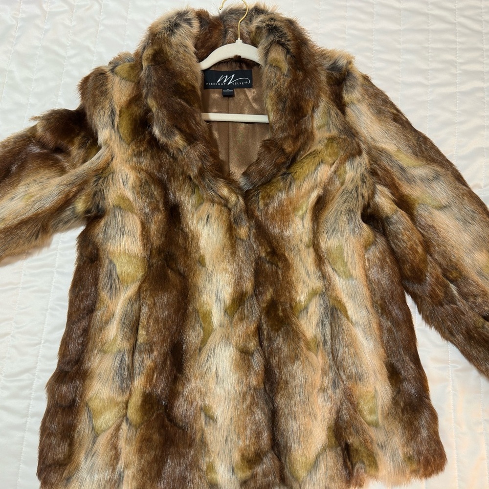MIDNIGHT VELVER CARDIGAN FAUX FUR